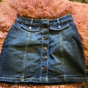 Denim mini skirt